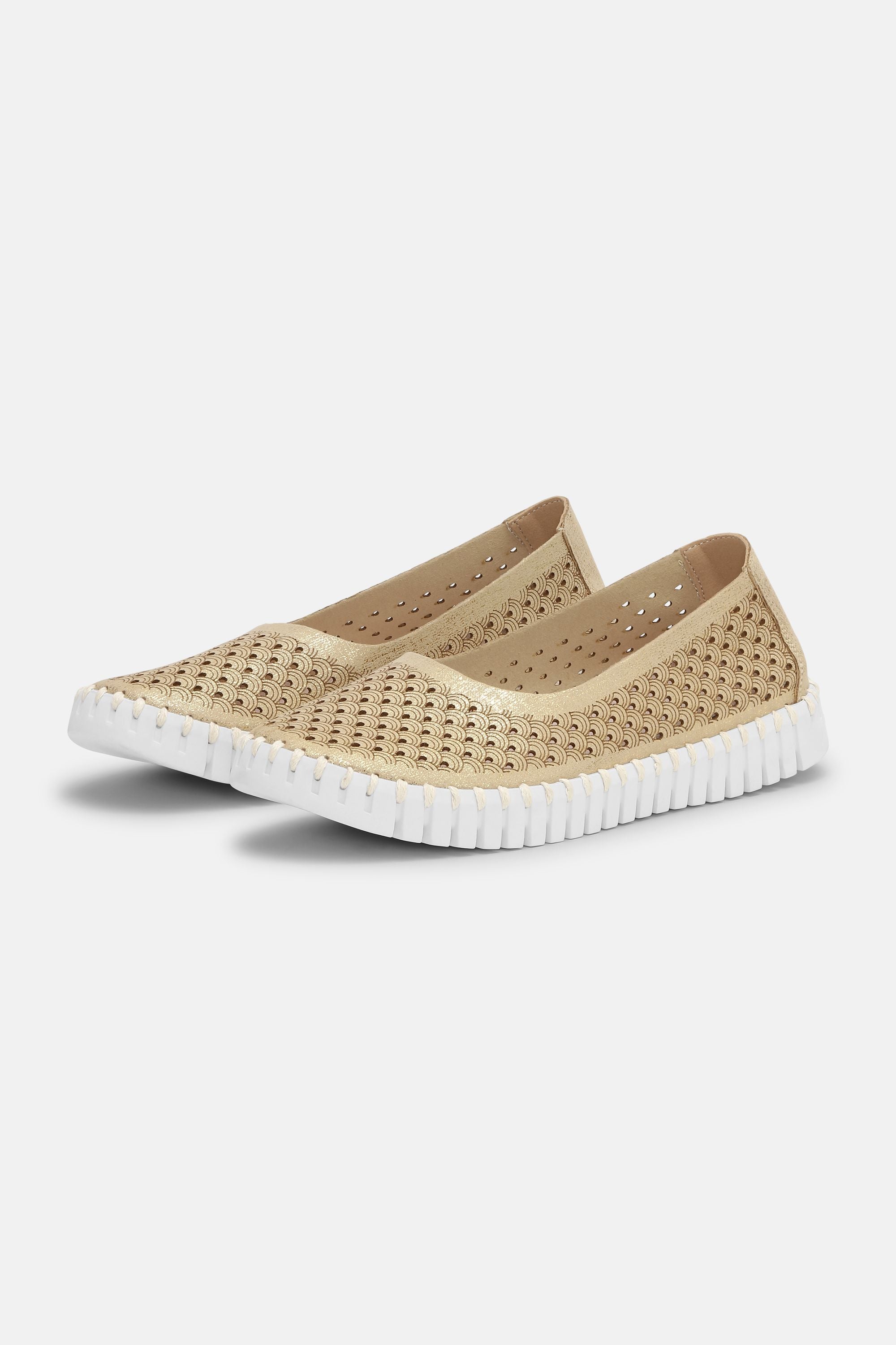 Tulip Zapatos con Brillo - Platin White